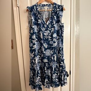 Matilda Jane - Navy Floral Drop Waist Dress
